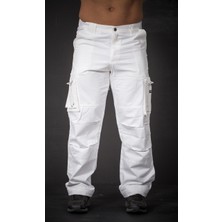 Beyaz Outdoor Kargo Pantolon Big Sam 1060