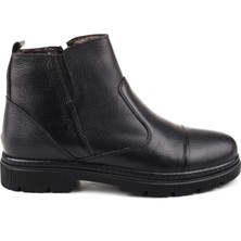 Papuç Sepeti 428 Erkek  Deri Klasik Kürklü Bot