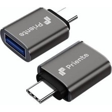 CCA01 Type-C To USB 3.1 Dönüştürücü Metal Adaptör Mini Otg (Priente Türkiye Garantili)