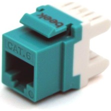 Beek Cat 6 Keystone Jack, Zırhsız/unshielded, 250 Mhz Acc. Iso/ıec 11801:2002 AM2:2009/09, Turkuaz Mavisi Renk, Beyaz Idc Plastik
beek Category 6 (Cat. 6) Utp Keystone Jack, Aqua
