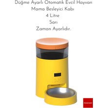 Pakeway Zaman Ayarlı Düğme Ayarlı Otomatik Evcil Hayvan Mama Besleyici Kabı 4 Litre