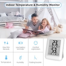 Echo Chicly Mini Dijital Termometre Higrometre Sensörü Iç Mekan Oda Monitörü (Yurt Dışından)