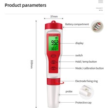 Echo Chicly 4'ü 1 Arada Dijital Su Kalitesi Test Cihazı Ph/tds/ec/sıcaklık Ölçer (Yurt Dışından)