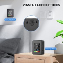 Echo Chicly 5'i 1 Arada Hava Kalitesi Monitörü, USB Şarj Edilebilir Co2 Dedektörü Siyah (Yurt Dışından)