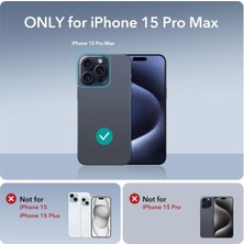 Dexmon iPhone 15 Pro Max Kılıf Sararmaz Sert Şeffaf Ultra Ince Kamera Koruma Çıkıntılı Toz Korumalı