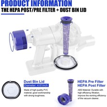 Echo Chicly Dyson V7 V8 Için Ön ve Son Filtreli Sızdırmazlık Halkalı Toz Haznesi Kapağı (Yurt Dışından)