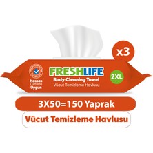 Freshlife Vücut Temizleme Havlusu 3X50 (150 Yaprak)