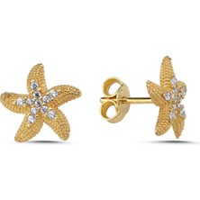 Kayra Mücevher Deniz Yıldızı Altın Küpe APK26