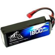 Leopard Power 1800 mAh 11.1V 3S 25C Lityum Polimer Lipo Batarya Pil T Plug