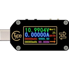 Echo Chicly Rd TC66 Tip-C Pd Tetik USB Voltmetre Ampermetre Voltaj 2 Yollu (Yurt Dışından)