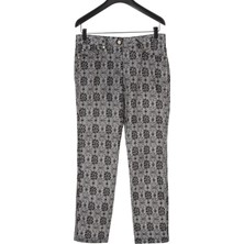 Escada  Çiçek Desenli Cepli Siyah Pamuklu Pantolon