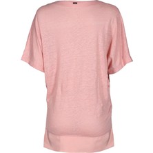 Escada Sport  V Yaka Düşük Kol Uzun Keten T-Shirt