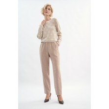 Escada Sport  Ip Bağlamalı Kırçıllı Boru Paça Pantolon