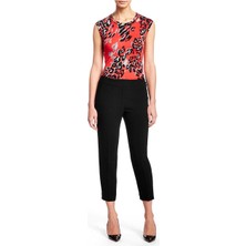 Escada  Kısa Dar Paça Dikişli Siyah Klasik Pantolon