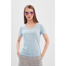 Escada Sport  Yuvarlak Yaka Basic Pamuklu T-Shirt