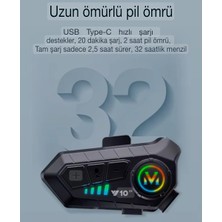 Kask Kulaklık Y10 Bluetooth Motosiklet Kulaklık 5.0 Bluetooth Intercom Motosiklet Kulaklık