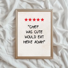 Arthub Chef Was Cute Çerçevesiz Yüksek  Poster,pinterest Mutfak Dekor