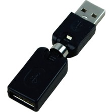 Benagee 2x Siyah USB 2.0 Erkek - USB Dişi 360 Derece Dönüş Açısı Uzatma Adaptörü (Yurt Dışından)