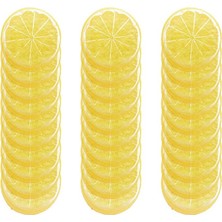 Benagee 30 Parça Yapay Plastik Limon Dilimleri Gerçekçi Simülasyon, Sarı (Yurt Dışından)