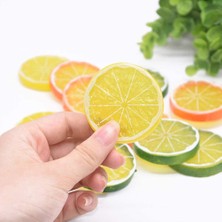 Benagee 30 Parça Yapay Plastik Limon Dilimleri Gerçekçi Simülasyon, Sarı (Yurt Dışından)