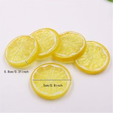 Benagee 30 Parça Yapay Plastik Limon Dilimleri Gerçekçi Simülasyon, Sarı (Yurt Dışından)