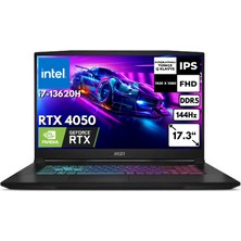 Msı Katana 17 I7-13620H 48 -Gbddr5 4 Tbssd 6gb RTX4050 144Hz Fhd 17.3" Windows 11 Home Taşınabilir Bilgisayar B13VEK-1036XTR BT59