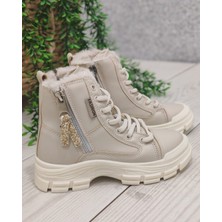 5428 Flet Bej Kız Çocuk Botu