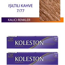 Wella Koleston 2 Adet Single Tüp Boya Saç Boyası Işıltılı Kahve 7/77