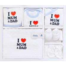 Erkek Bebek I Love Mum & Dad Hastane Çıkışı 10 Lu Set STL5021