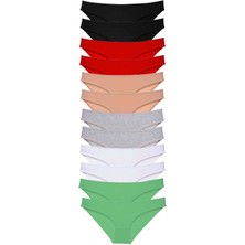 Royaleks 12 Adet Süper Eko Set Likralı Kadın Slip Külot Set 2