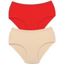 Royaleks 2 Adet Tutku Kadın Yüksek Bel Bato Kalın Lastik Külot S5