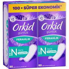 Orkid Yaprak Günlük Ped Normal Dev Ekonomik Paket 100 Ped