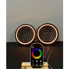 16 cm Dokunmatik Kumandalı Neon Işıklı Midrange Hoparlör Kapağı 1 Takım (2 Adet)