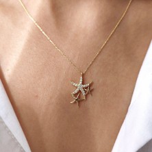 Altınbeyi 14 Ayar Altın Yıldızlı Kolye 2.00 gr