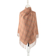 Somon Mint Desenli Kışlık Şal