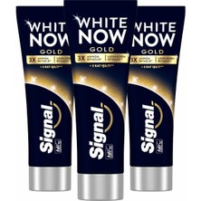 Signal White Now Diş Macunu Gold 3 Kat Işıltı 75 ml X3