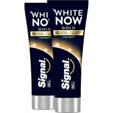 Signal White Now Diş Macunu Gold 3 Kat Işıltı 75 ml X2