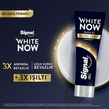 Signal White Now Diş Macunu Gold 3 Kat Işıltı 75 ml X2