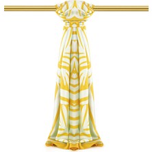 Asit Yeşil Ekin Desen Twill Ipek Şal