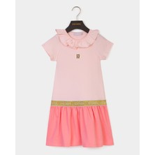 Escada  Fırfır Yaka Şerit Detaylı Çocuk Elbise