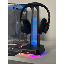 G-Technology St-2 Rgb Kulaklık Tutucu - Kulaklık Standı - Gamer Yayıncı Aksesuar - Siyah