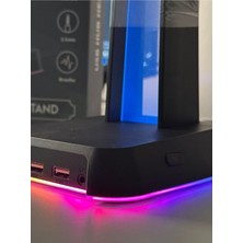 G-Technology St-2 Rgb Kulaklık Tutucu - Kulaklık Standı - Gamer Yayıncı Aksesuar - Siyah