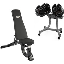 Usr Mnara-80 Ayarlı BENCH-2X40 kg Dambıl Seti