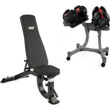 Usr Mnara-48 Ayarlı BENCH-2X24 kg Dambıl Seti