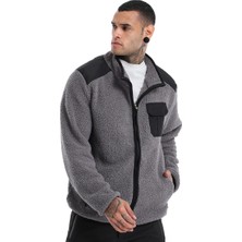 Sportive Sherpa Erkek Gri Günlük Stil Polar 24KE023-GRI