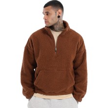 Sportive Sherpa Erkek Kahverengi Günlük Stil Polar 24KE022-KHVE