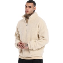 Sportive Sherpa Erkek Bej Günlük Stil Polar 24KE022-OAT