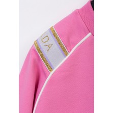 Escada V Yaka Önü Baskılı Uzun Kol Çocuk Sweatshirt