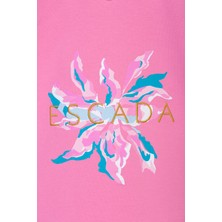 Escada V Yaka Önü Baskılı Uzun Kol Çocuk Sweatshirt