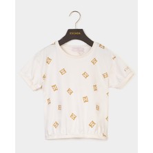 Escada  Logolu Lastik Kol Çocuk T-Shirt